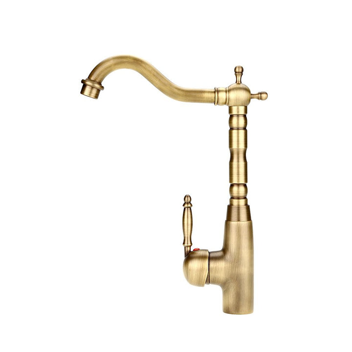 Waschtischarmatur Einhand Messing Antik-Gold Retro Küche Bad