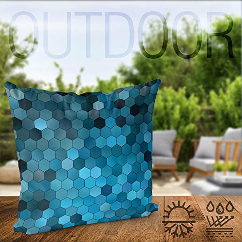 Kissenbezug Hexagon-Muster wasserabweisend Polyester 60x60 cm - Bild 4
