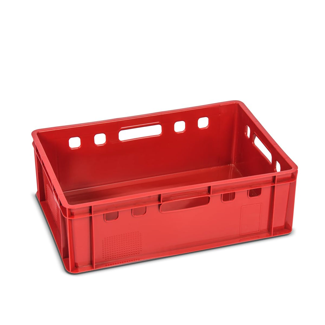 Fleischerkiste Kunststoff HDPE rot stapelbar 60x40x20 cm 5er-Set - Bild 7