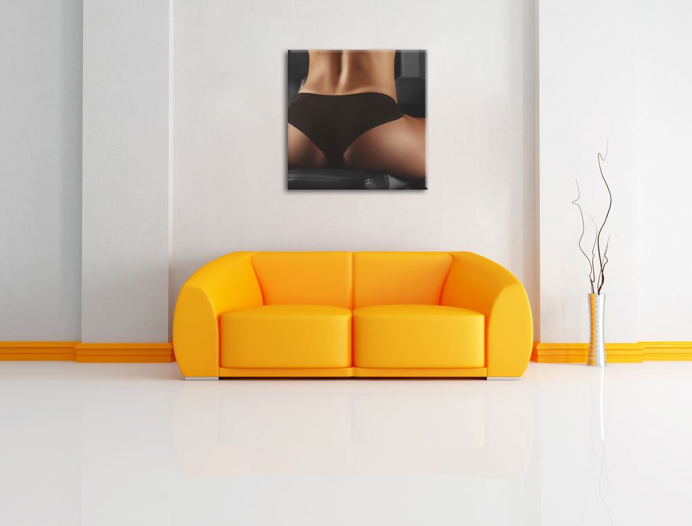 Leinwandbild Frauenkörper Schwarz-Weiss Quadratisch 70x70 cm - Bild 2