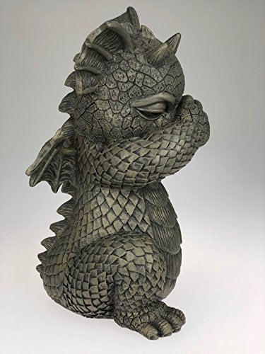 Gartenfigur Drache Dab-Pose Polyresin handbemalt 24 cm - Bild 3