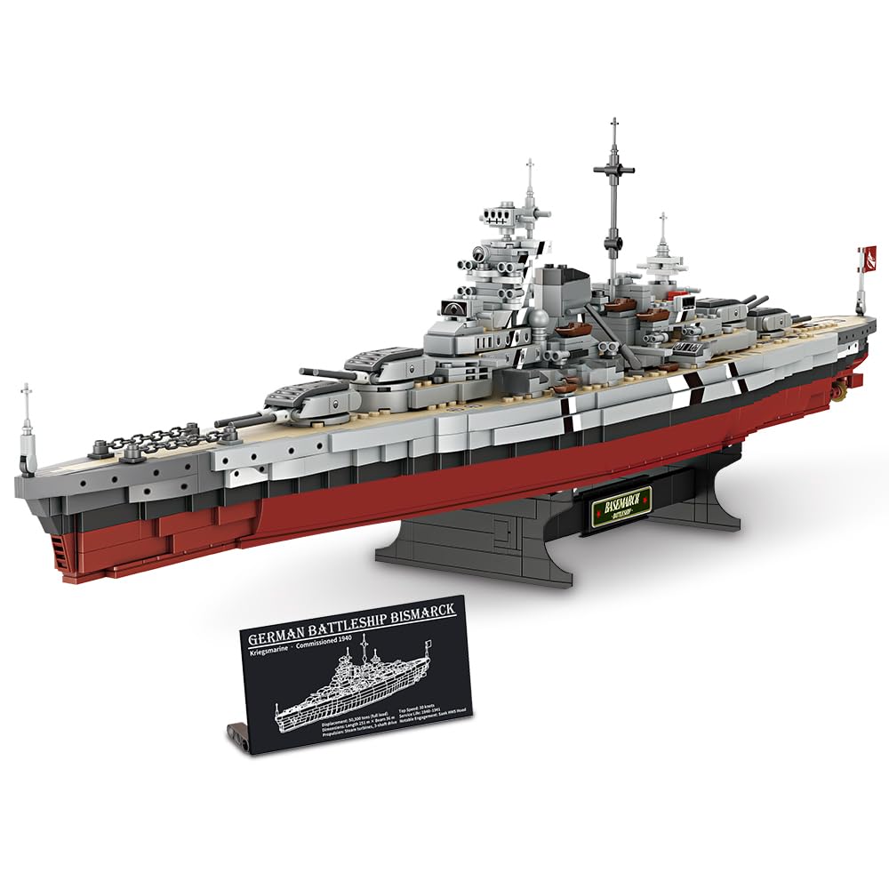 Klemmbausteine Schlachtschiff Bismarck WWII Modell 2081 Teile - Bild 9
