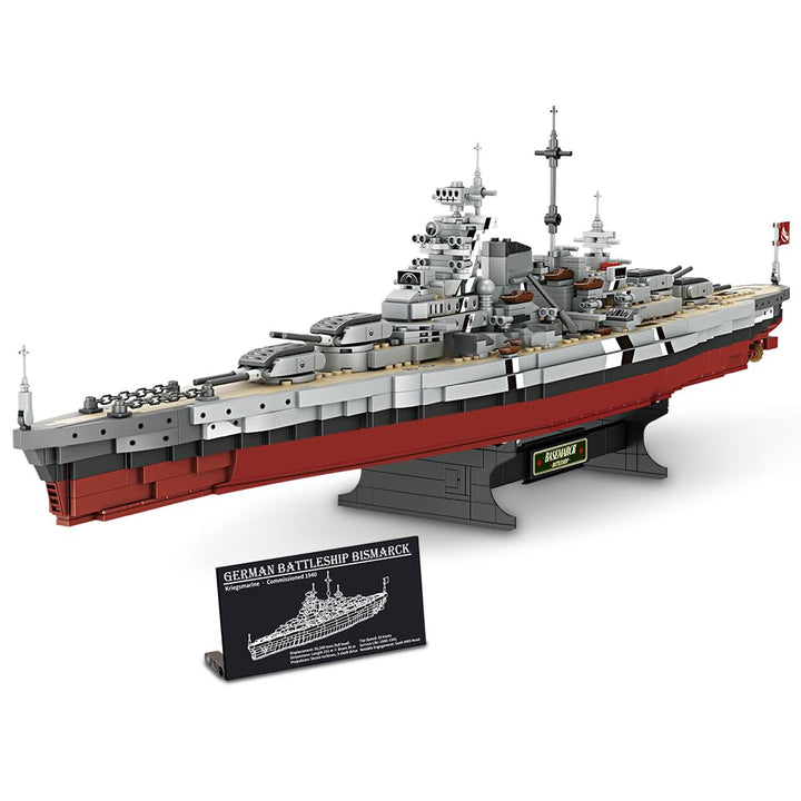 Klemmbausteine Schlachtschiff Bismarck WWII Modell 2081 Teile - Bild 9