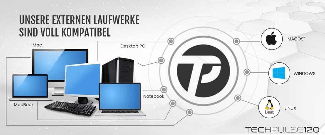 Externes Blu-ray Laufwerk USB-C 4K UHD M-DISC BDXL Aluminium - Bild 8