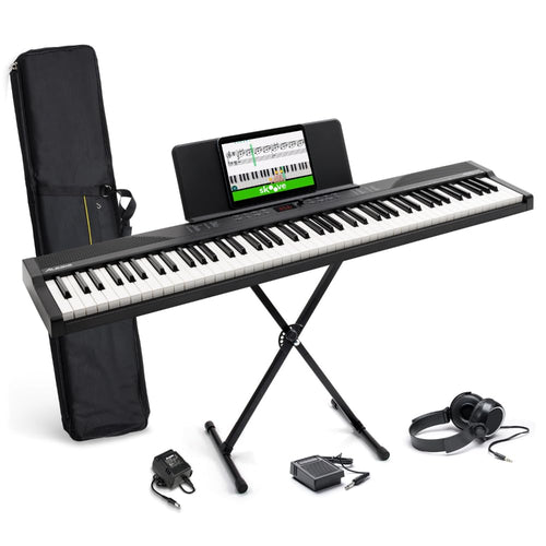 Keyboard Piano 88 Tasten mit Lautsprechern, 480 Sounds, Bundle