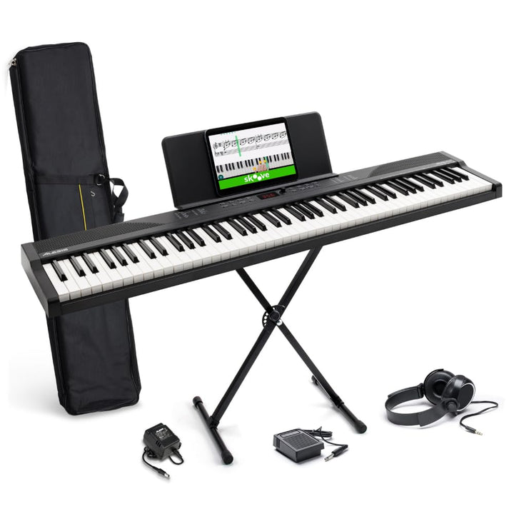 Keyboard Piano 88 Tasten mit Lautsprechern, 480 Sounds, Bundle
