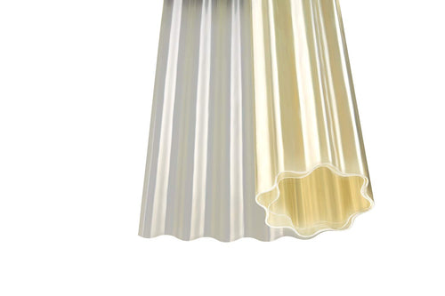 Wellpolyesterbahn GFK natur-transparent Sinus 76/18 mm, 10 x 1,5 m