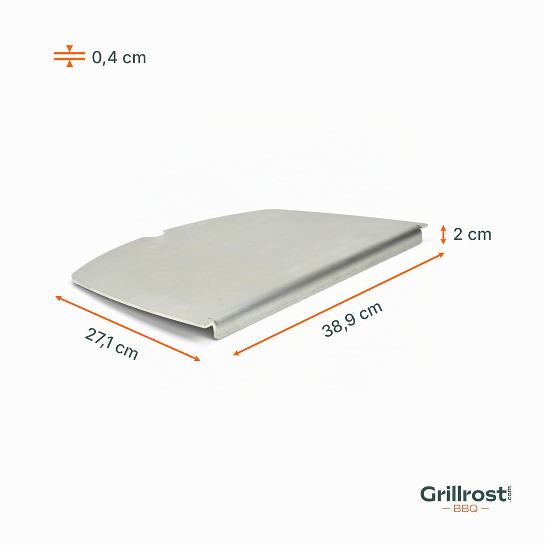 Grillplancha Edelstahl 4mm für Weber Q200/Q2000 Grillrost-Ersatz - Bild 5