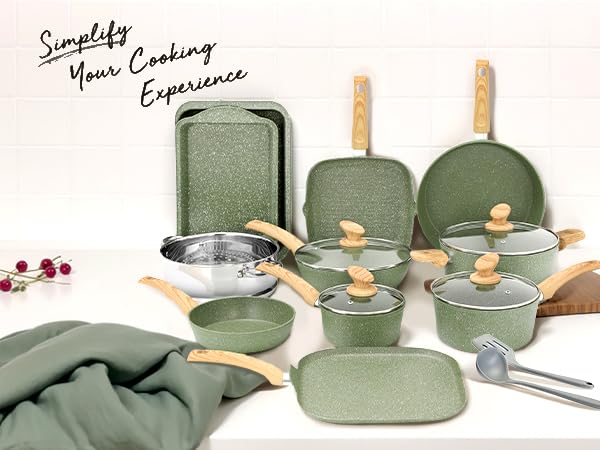 Topf- und Pfannenset 17-teilig Granitware Antihaft induktionsgeeignet - Bild 7