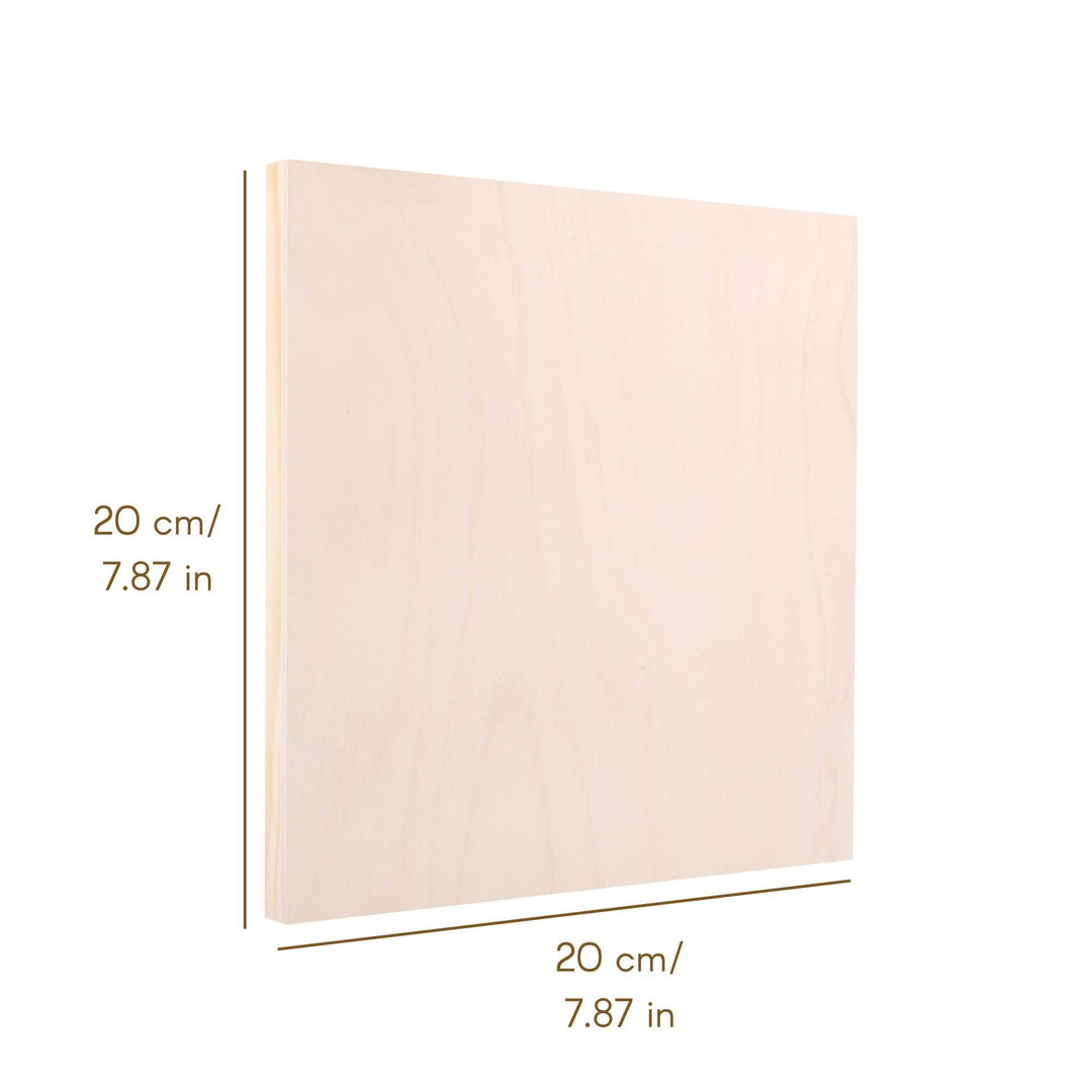 Holzleinwand zum Bemalen 20x20 cm Buche 8er-Set Malunterlage - Bild 2