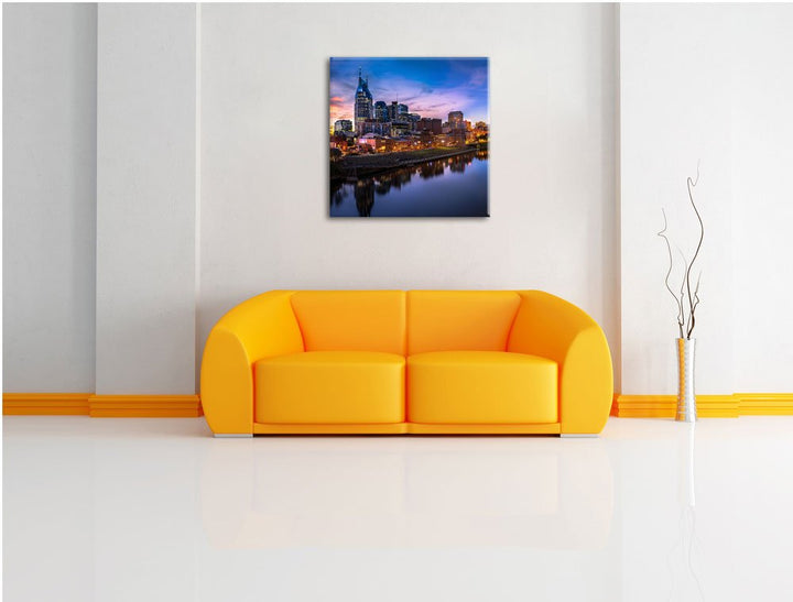 Leinwandbild Nashville Skyline Panorama quadratisch 70x70 cm - Bild 2