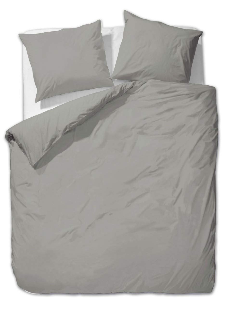 Mako-Satin Bettwäsche 4-teilig 135x200 cm Taupe Baumwolle