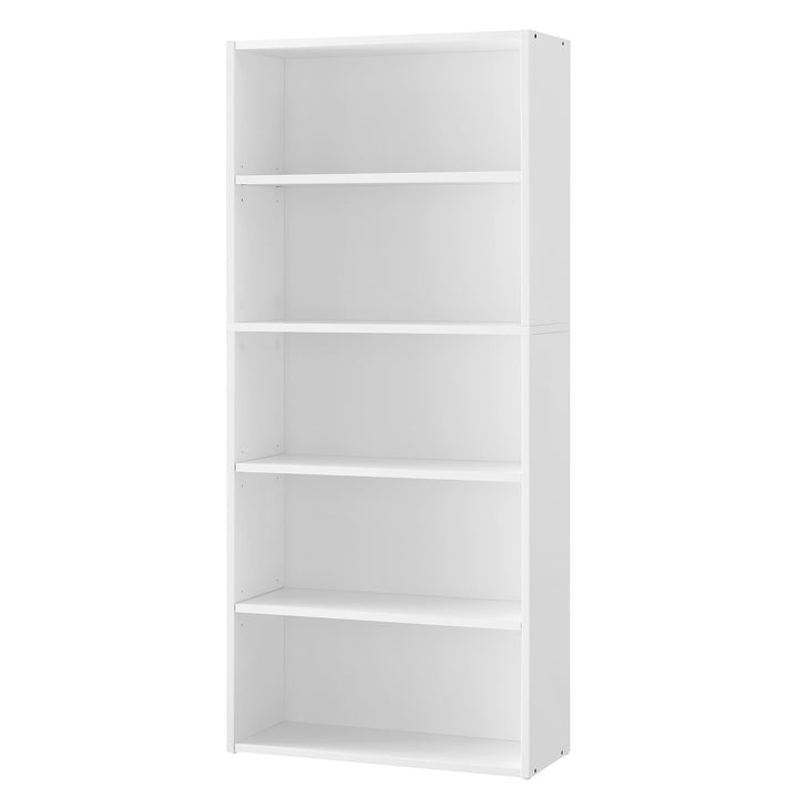 Standregal 5 Ebenen mit verstellbaren Ablagen, 60x24x134 cm, Weiss