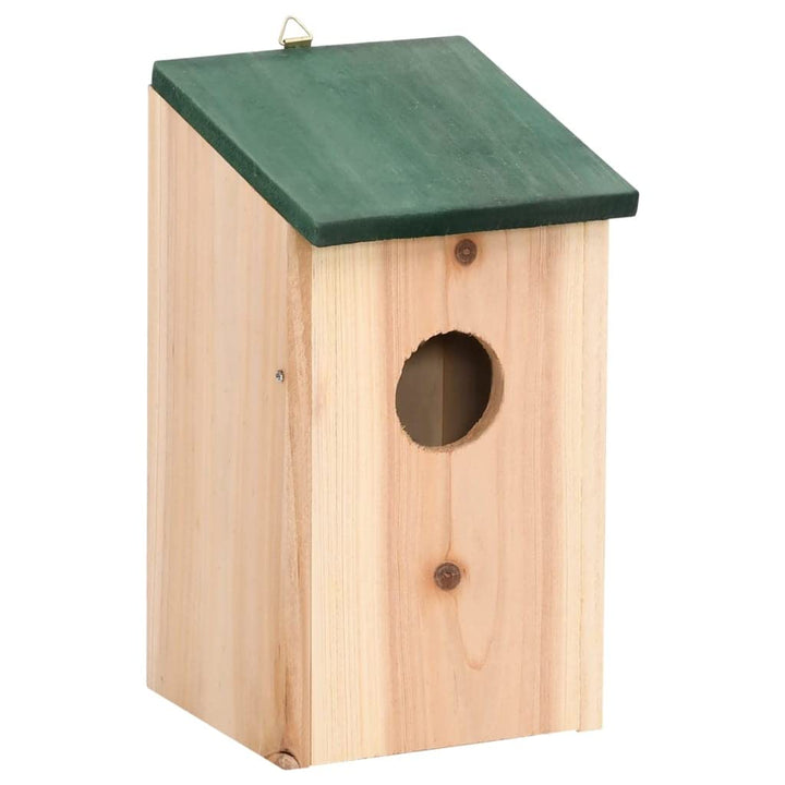 Vogelhaus Kiefernholz 12x12x22 cm mit Metallbügel 4er-Set - Bild 5