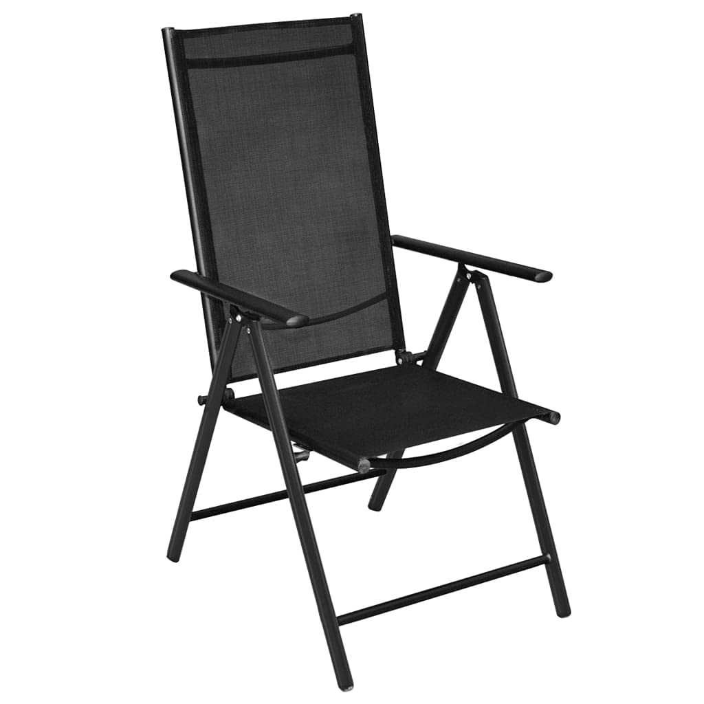 Klappstuhl Garten Aluminium Textilene 7-fach verstellbar 4er-Set - Bild 4