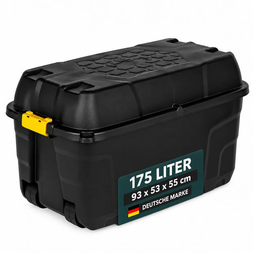 Aufbewahrungsbox mit Rollen 175 L Kunststoff abschliessbar Outdoor