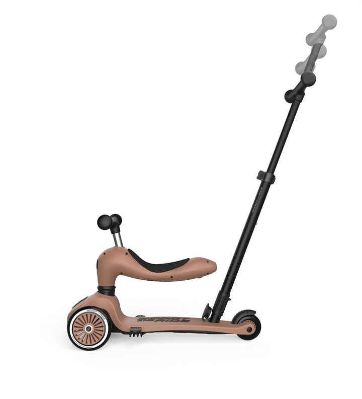 Kinderroller 2in1 Laufrad mit Sitz höhenverstellbar ab 1 Jahr Mocha - Bild 2
