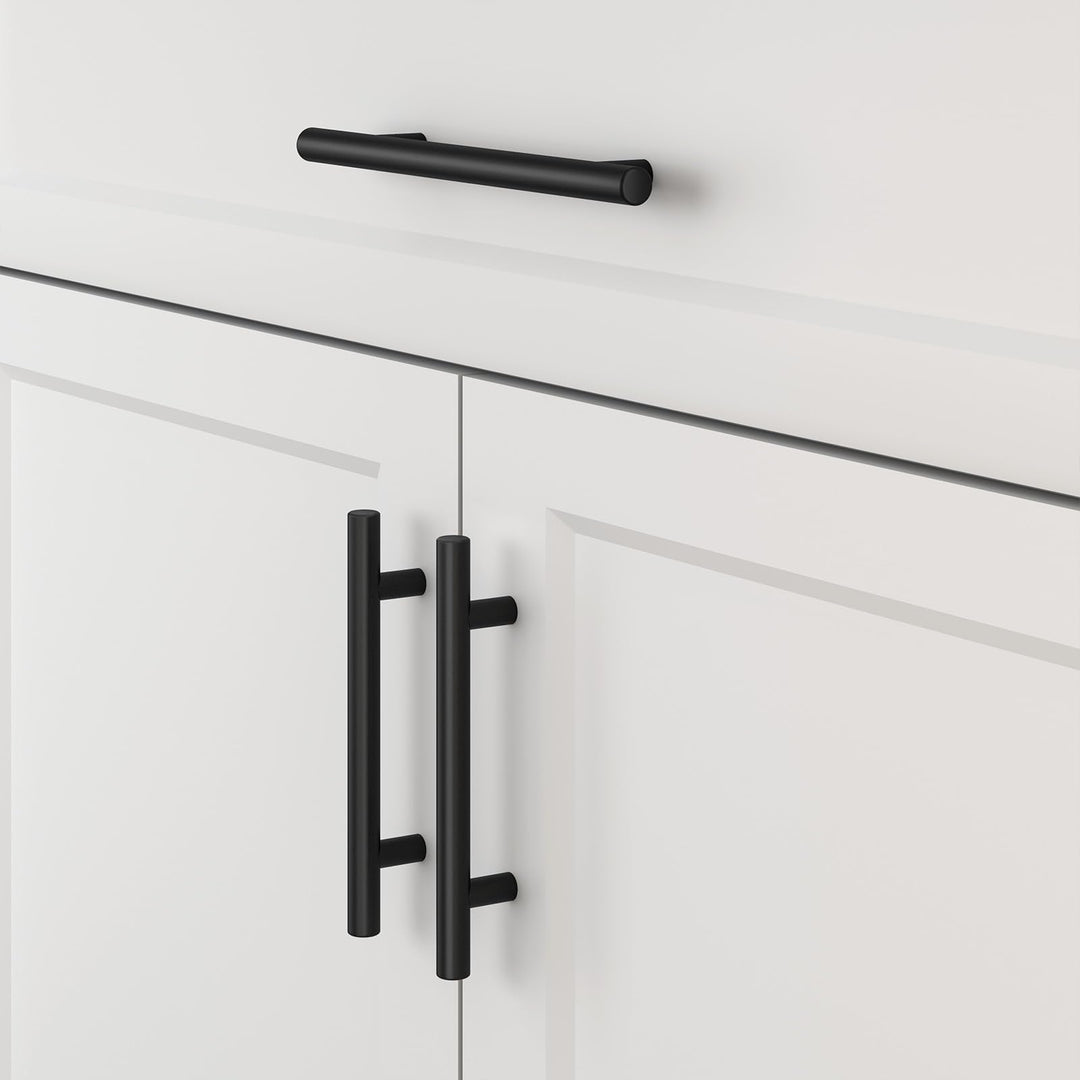 Möbelgriffe Edelstahl Mattschwarz 96mm Lochabstand 20er-Set - Bild 3