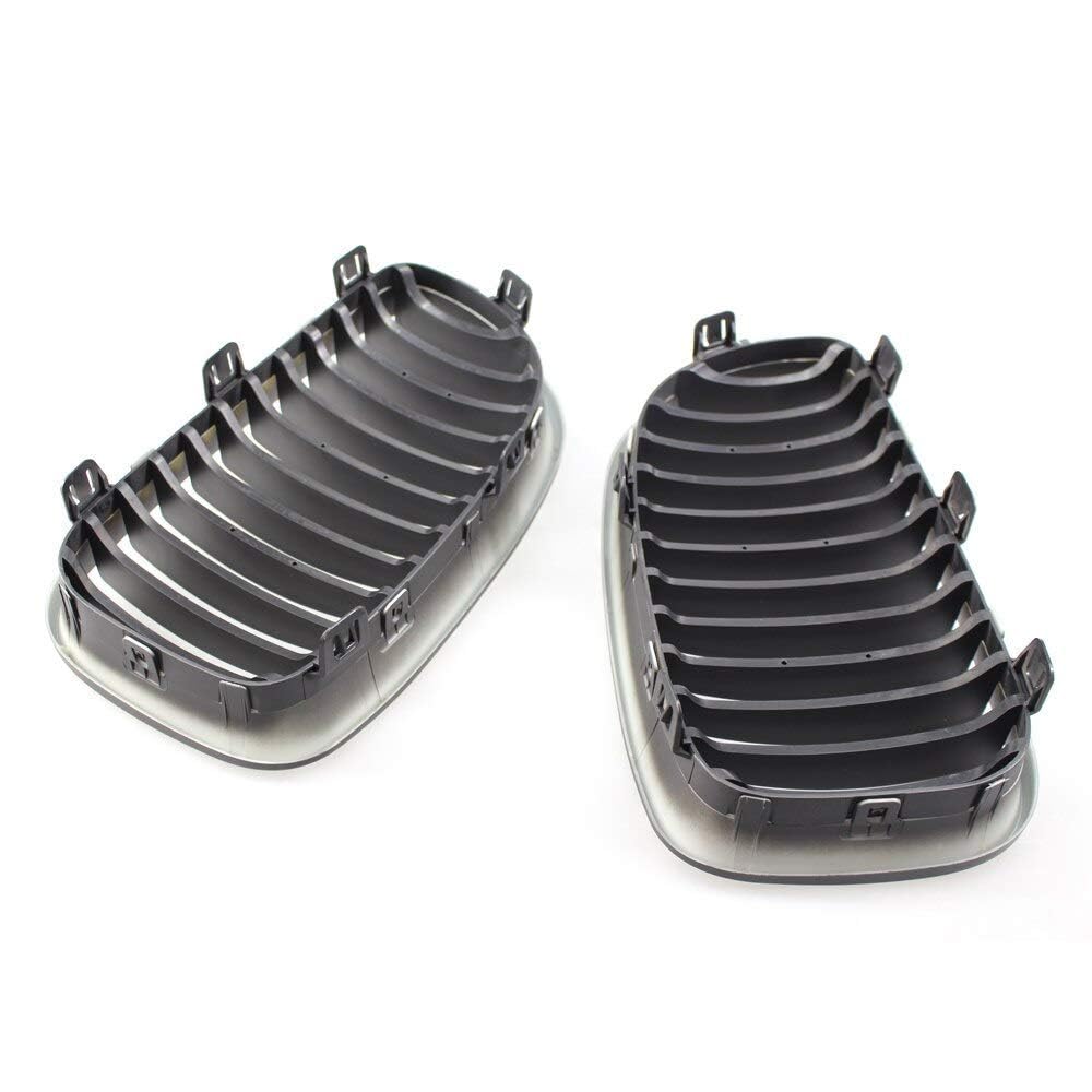 Kühlergrill ABS Schwarz Matt für BMW 1er E81 E82 E87 E88 LCI, 2-teilig - Bild 6