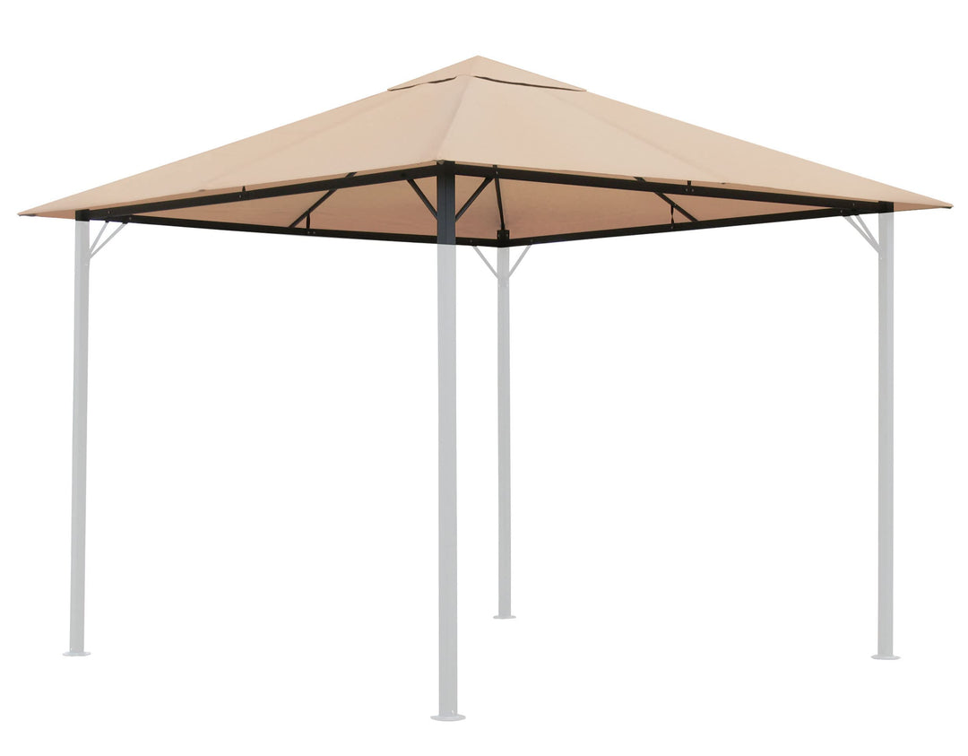 Pavillon Ersatzdach 3x3m Polyester wasserabweisend Sand/Beige