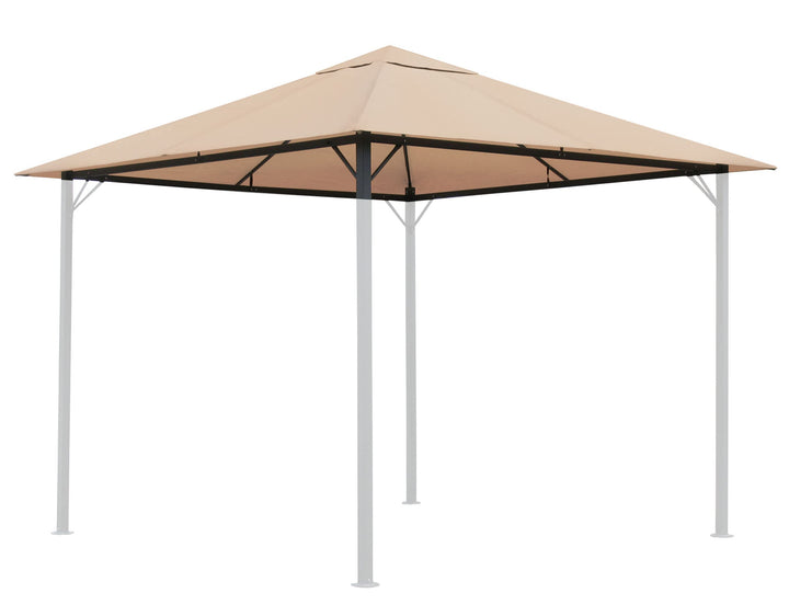 Pavillon Ersatzdach 3x3m Polyester wasserabweisend Sand/Beige