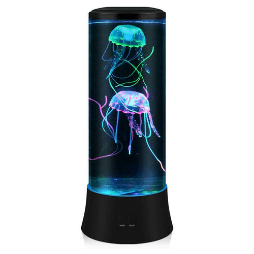 Quallen-Lampe LED Farbwechsel 38 cm mit Ozeanprojektor