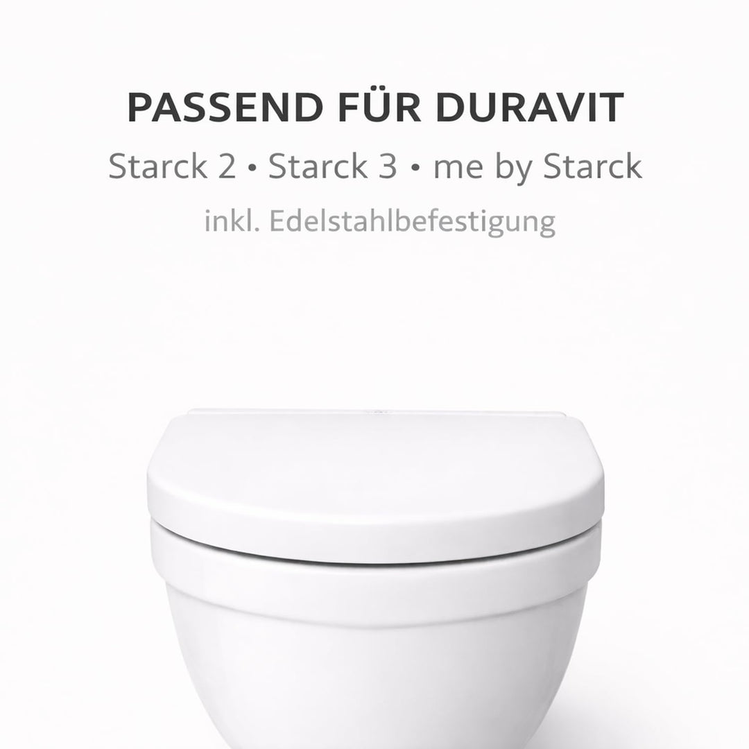 WC Sitz Duroplast mit Softclose für Duravit Starck 2 &amp; 3 - Bild 2
