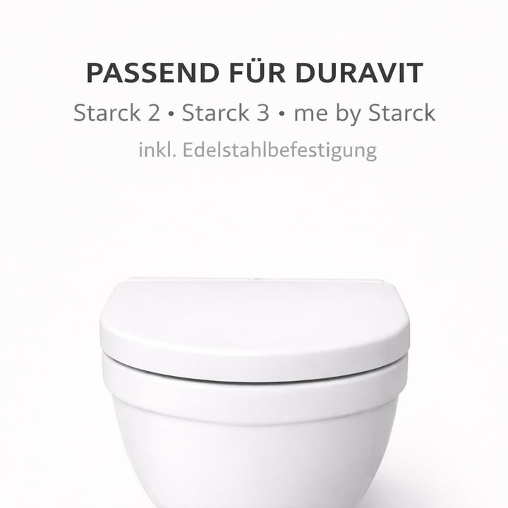 WC Sitz Duroplast mit Softclose für Duravit Starck 2 &amp; 3 - Bild 2