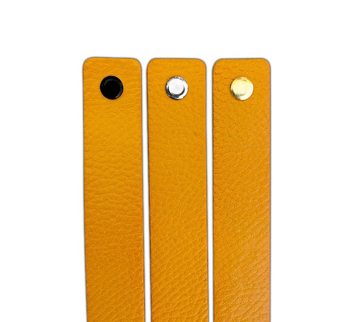 Möbelgriffe Leder Gelb 16,5 cm Schrankgriffe 12er-Set - Bild 5