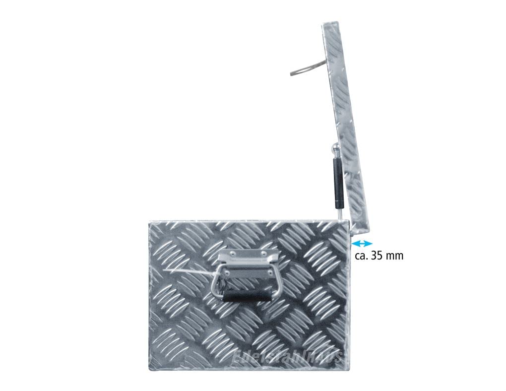 Deichselbox Aluminium Riffelblech 57 L abschliessbar fuer Anhaenger - Bild 6