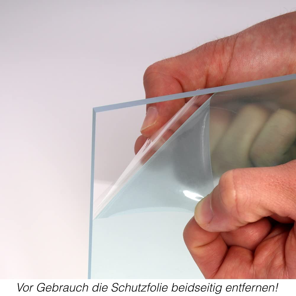 Acrylglasplatte glasklar 4mm 70x50cm UV-beständig beidseitig foliert - Bild 6