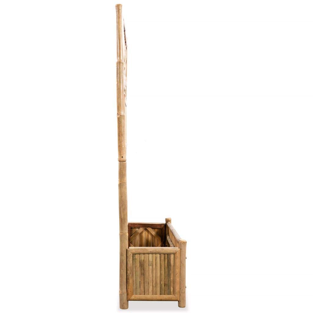 Pflanzkasten mit Bambus-Spalier 70x30x135 cm für Balkon und Garten - Bild 4