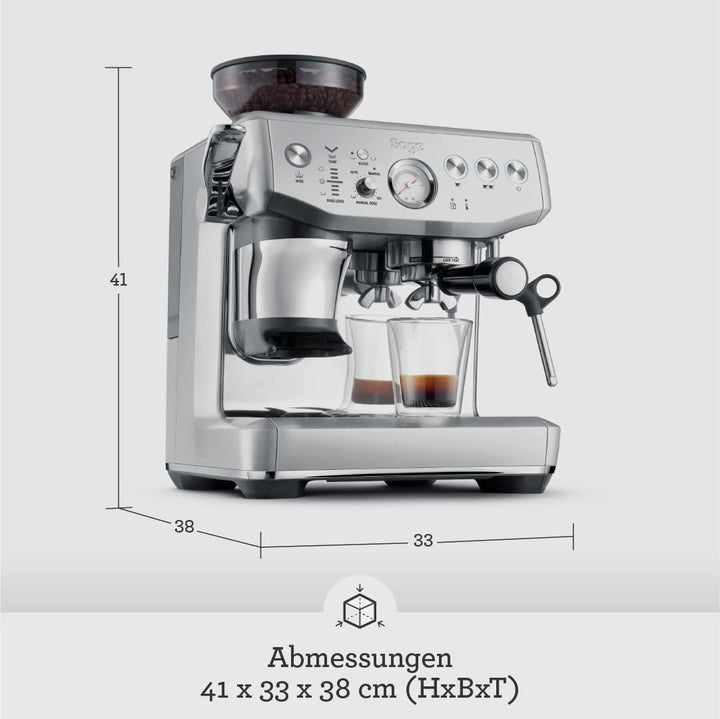 Siebträgermaschine mit Mahlwerk 25 Stufen Impress-Puck-System - Bild 8