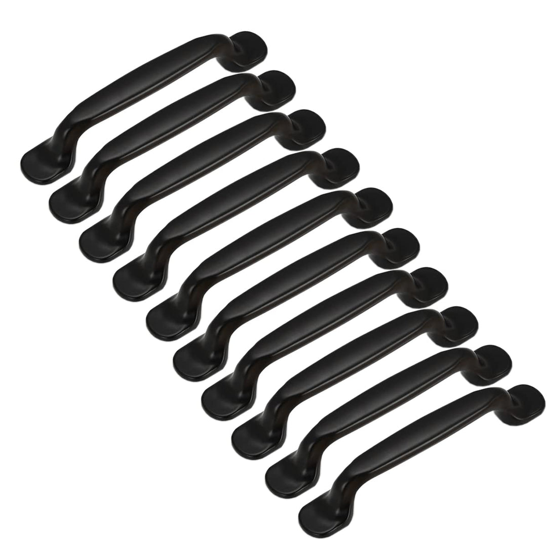 Möbelgriffe Aluminium Schwarz 128mm Lochabstand 20er-Set