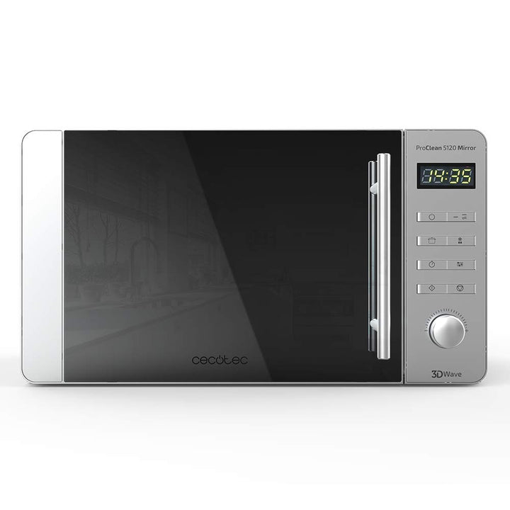 Mikrowelle mit Grill 20 L Edelstahl Spiegeltür 700 W / 800 W