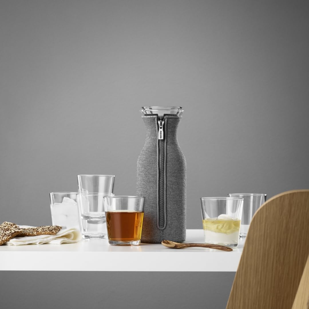 Kühlschrankkaraffe Borosilikat-Glas 1 Liter tropffrei mit Textilmantel - Bild 5