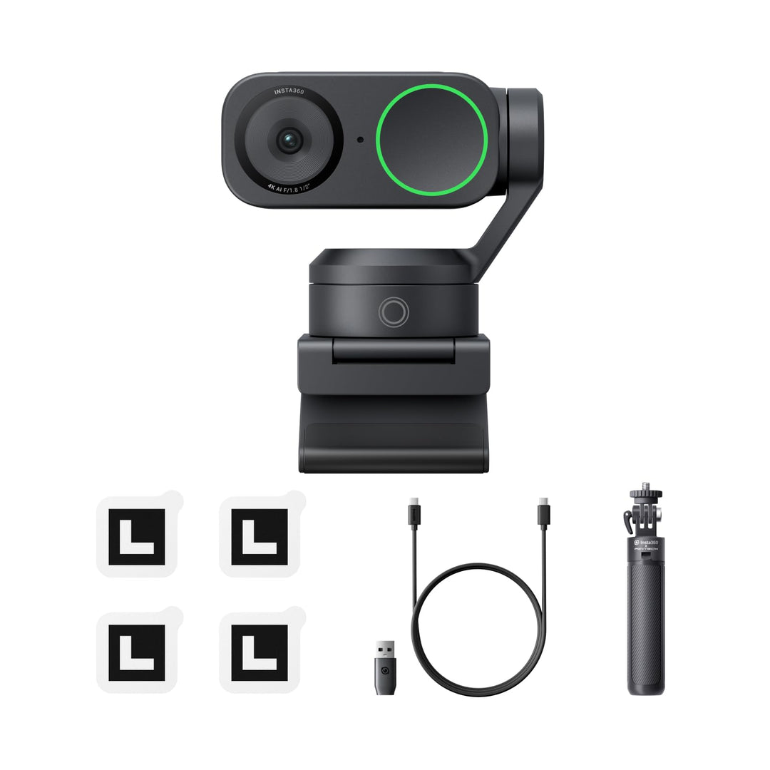 4K Webcam mit 1/2"-Sensor, KI-Tracking &amp; Stativ-Bundle für PC/Mac