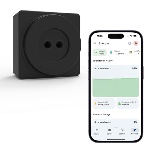 Smartmeter Lesekopf IR für digitale Stromzähler EHZ mit App