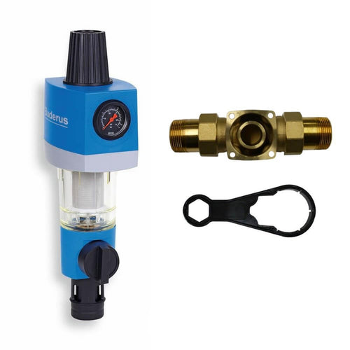 Hauswasserfilter mit Rückspülfilter und Druckminderer 1 Zoll