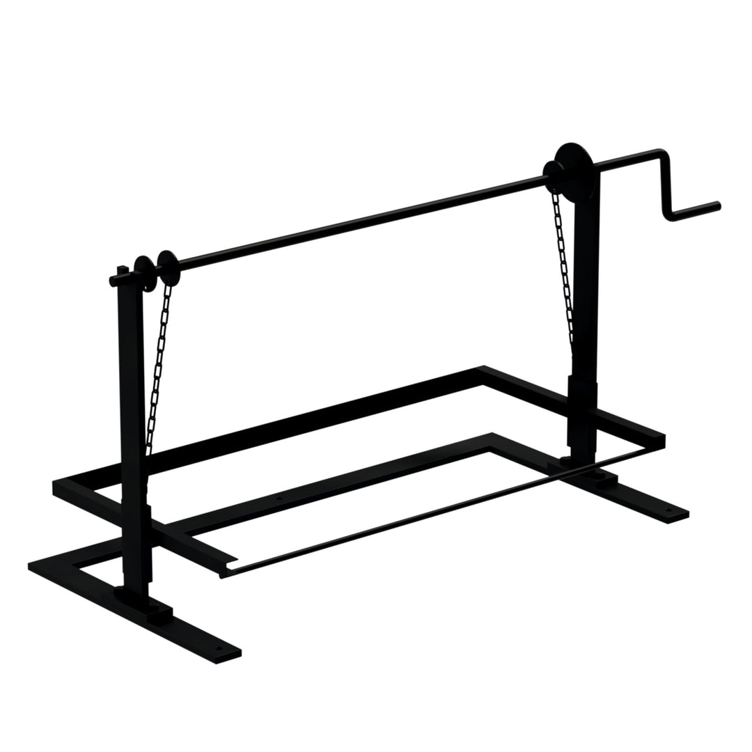 Grillständer Stahl schwarz 78x42x43 cm für Outdoor-Grillen