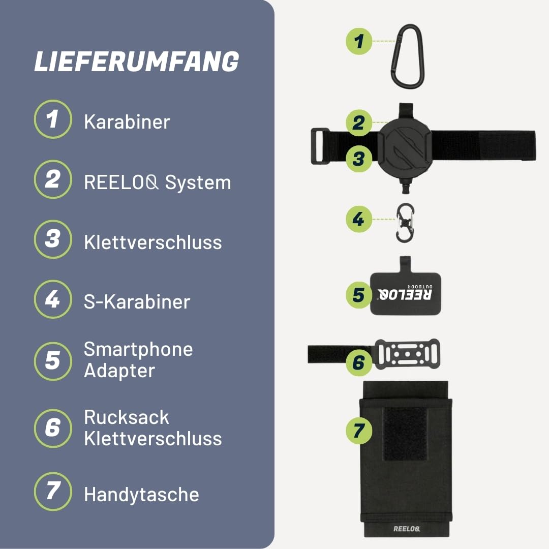 Handysicherung Rucksack 360° mit ausziehbarem Seil für Outdoor - Bild 9