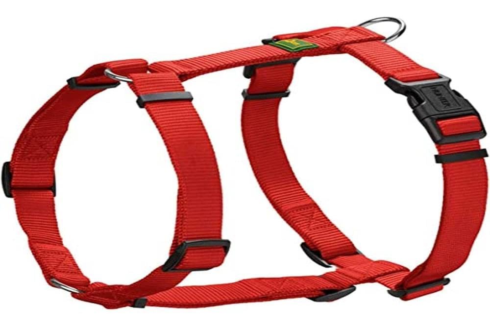 Hundegeschirr Nylon verstellbar 4-Punkt Klickverschluss rot - Bild 3