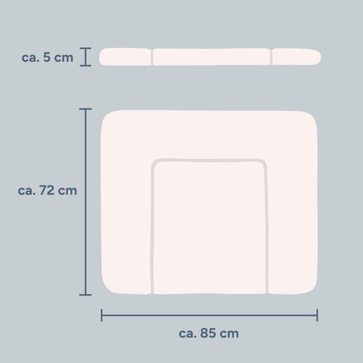 Wickelauflage abwaschbar 72x85 cm mit Seitenteilen für Babys - Bild 2
