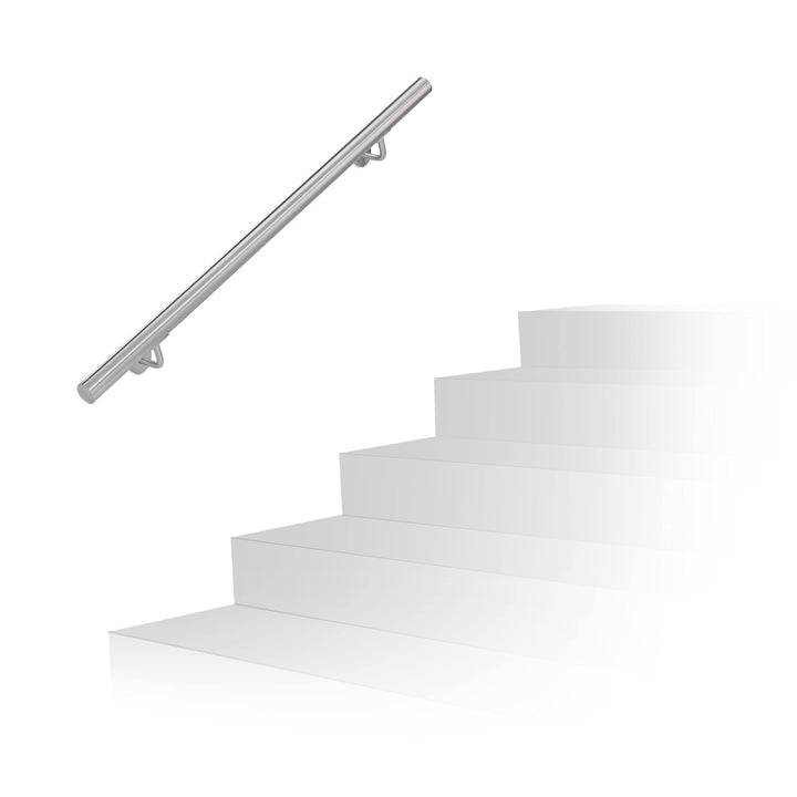 Wandhandlauf Edelstahl rund Ø 38 mm für Treppen innen &amp; aussen