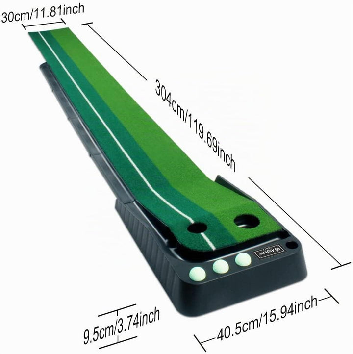 Golf Putting Matte Indoor 9ft zweifarbig mit automatischer Ballrückgabe - Bild 3