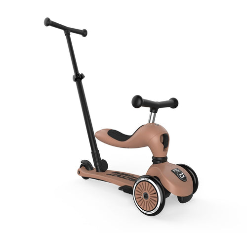 Kinderroller 2in1 Laufrad mit Sitz höhenverstellbar ab 1 Jahr Mocha