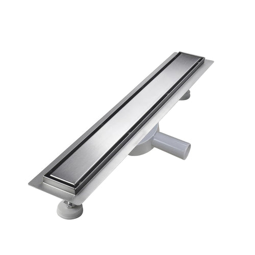 Duschrinne 80 cm Edelstahl mit 360° Siphon Komplettset