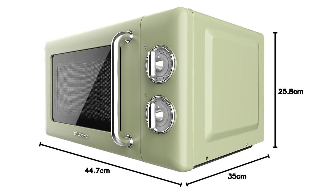 Retro Mikrowelle 20 L 700 W mechanisch 6 Stufen Grün - Bild 6
