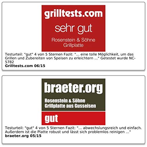 Gusseisen Grillplatte Wende-Set 2-teilig 46x23 cm für Grill und Ofen - Bild 7