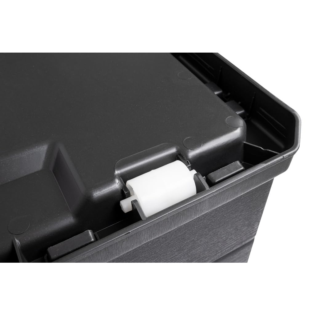 Kissenbox XL Kunststoff Holz-Optik Anthrazit 340 L als Sitzbank nutzbar - Bild 4
